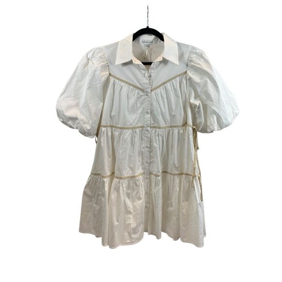 Brand new with Tags Sofie the Label White Balloon Sleeve Mini Dress Size Medium - Picture 3 of 16
